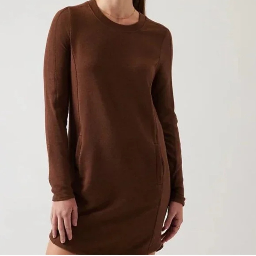 Athleta Athleta Women's Casual Long Sleeves Crewneck Balance Dress
